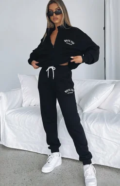 Sweatpants | White Fox Boutique About That Time Sweatpants black