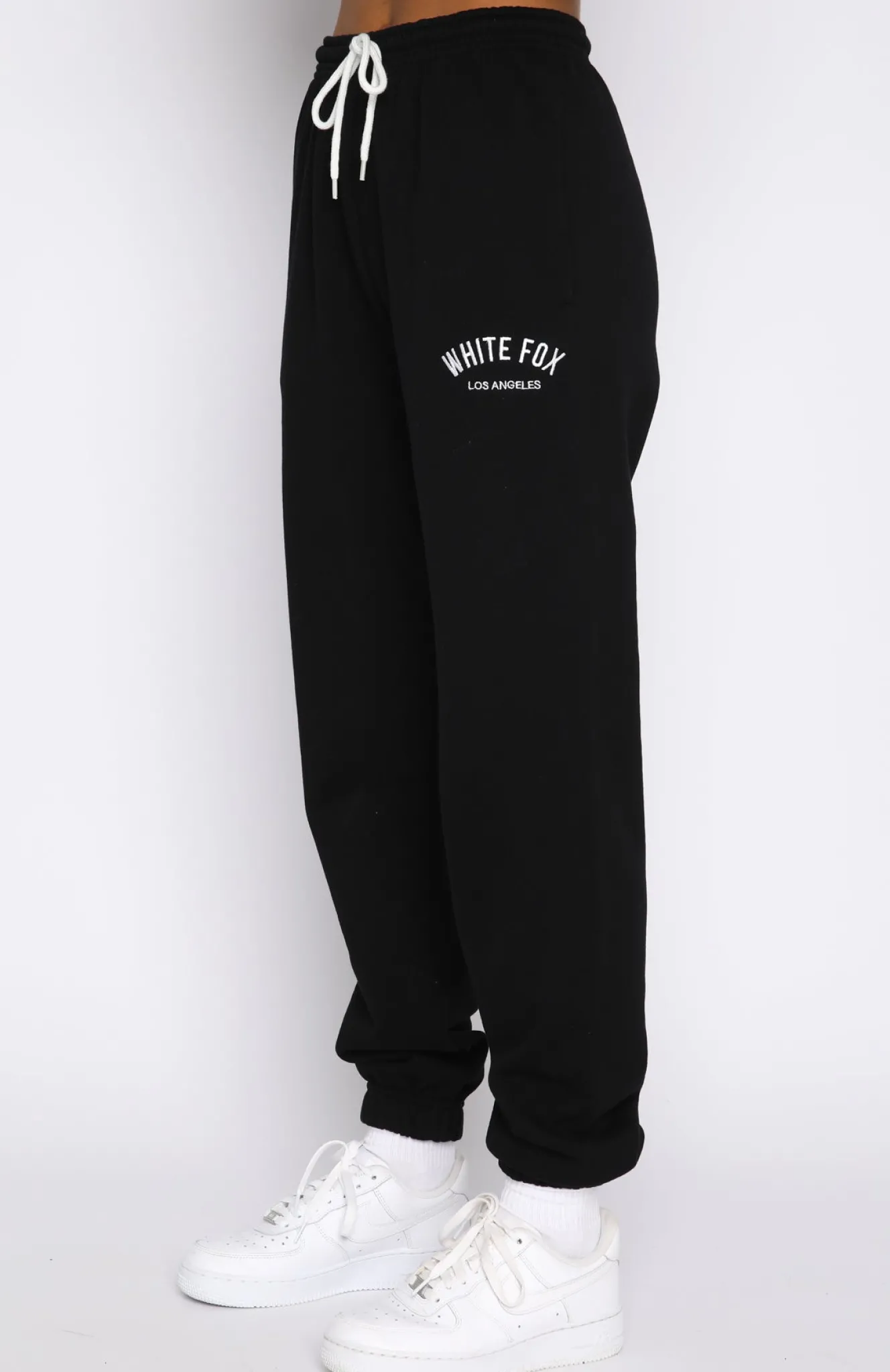 Sweatpants | White Fox Boutique About That Time Sweatpants black