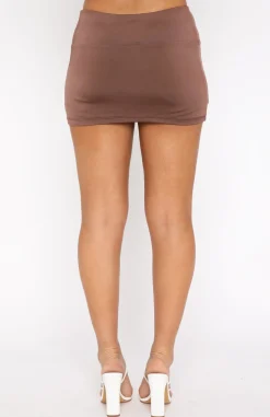 Shorts | White Fox Boutique Act Brand New Mini Skort Chocolate brown