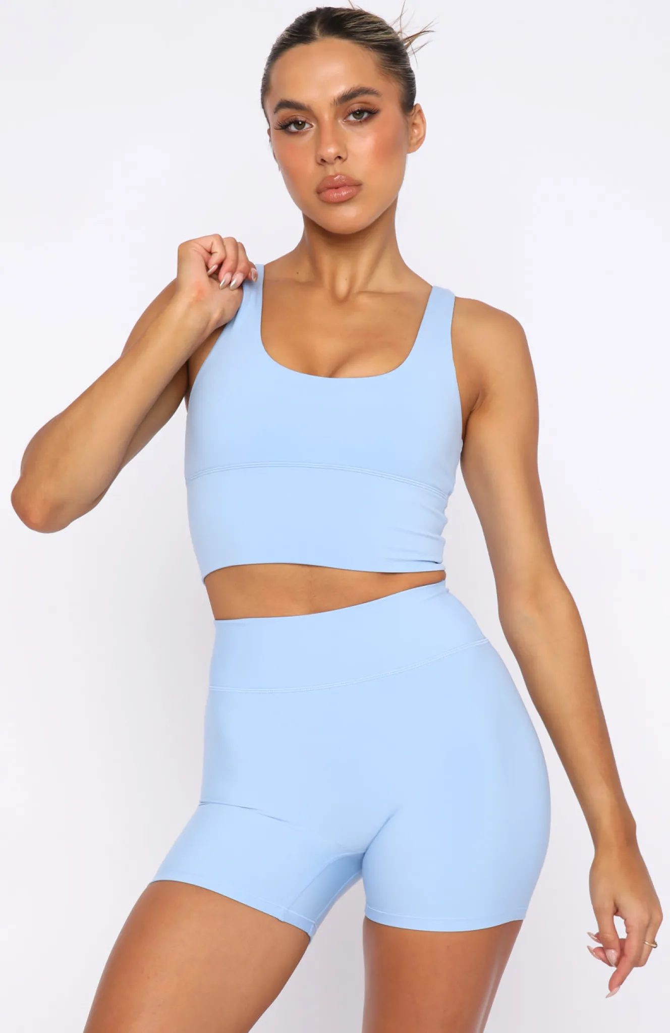 Sports Bras & Crops | White Fox Boutique Activation Sports Crop Sky blue