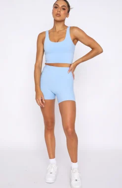 Sports Bras & Crops | White Fox Boutique Activation Sports Crop Sky blue