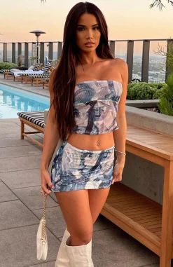 Restocked | White Fox Boutique Addicted To You Mini Skirt Ultramarine blue