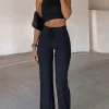 Pants | White Fox Boutique Adore You Ribbed Pants black