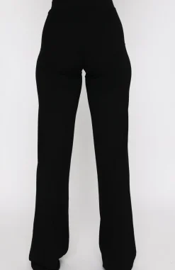 Pants | White Fox Boutique Adore You Ribbed Pants black