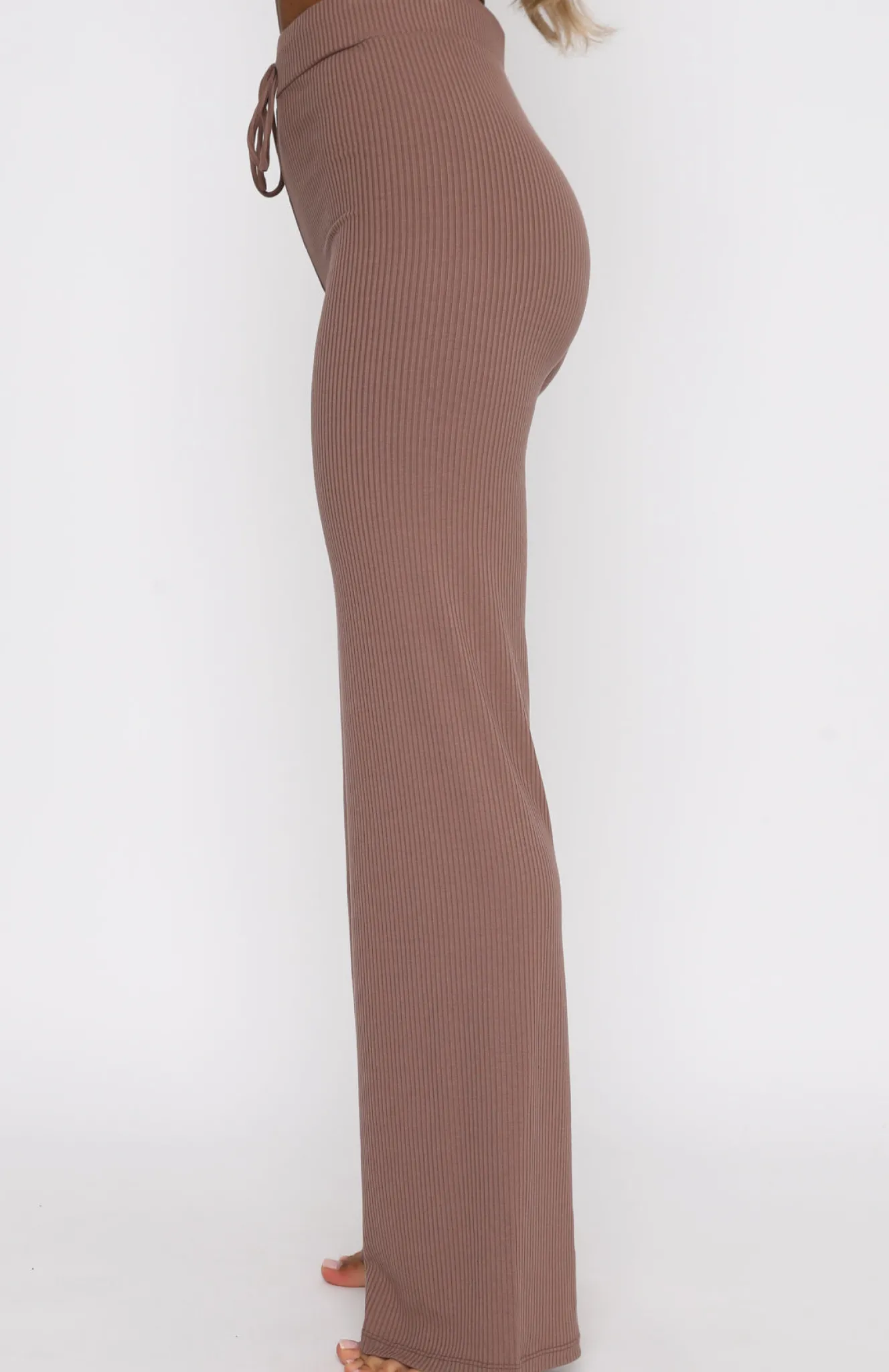Pants | White Fox Boutique Adore You Ribbed Pants Chocolate brown