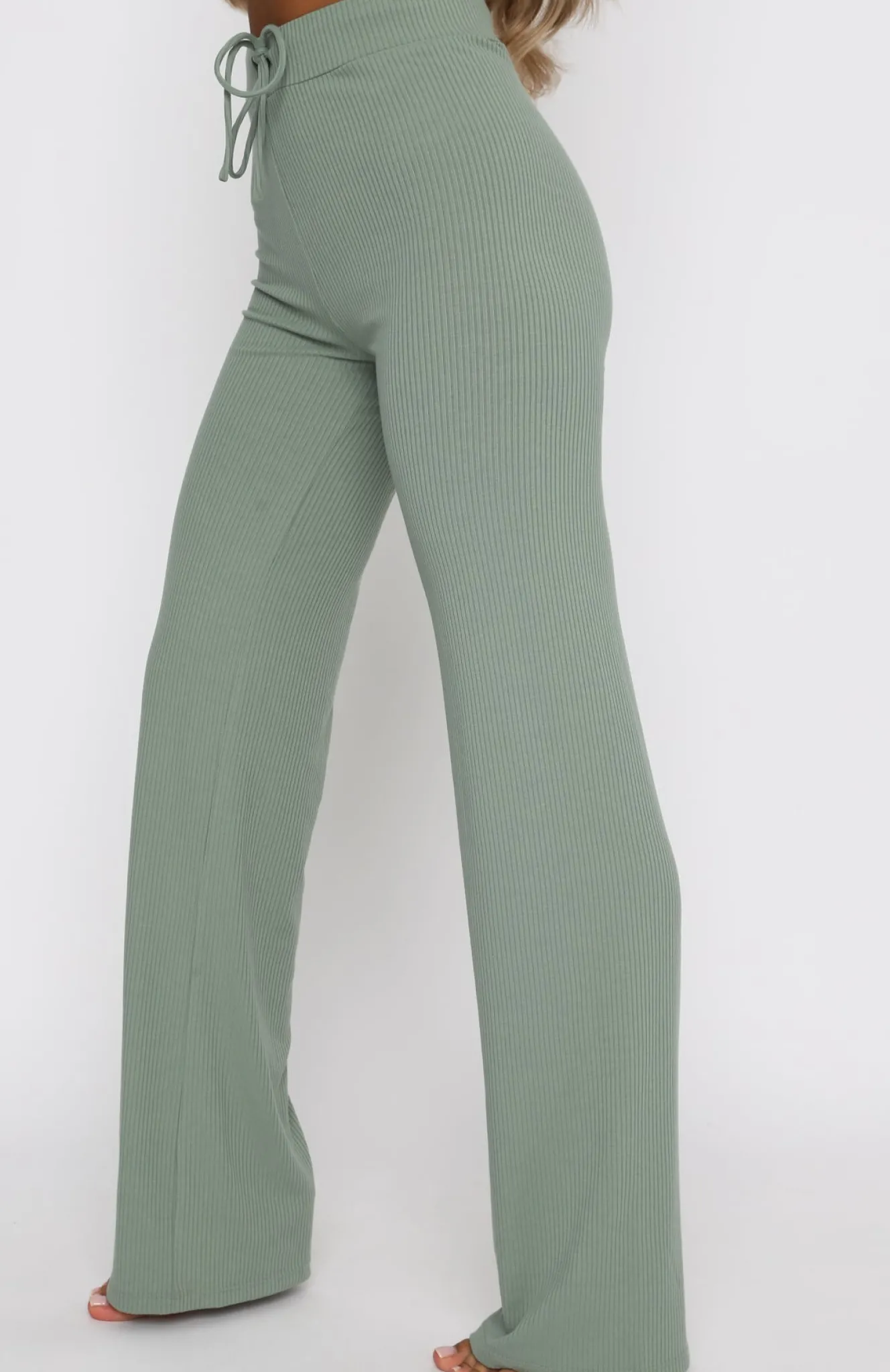 Pants | White Fox Boutique Adore You Ribbed Pants Sage green
