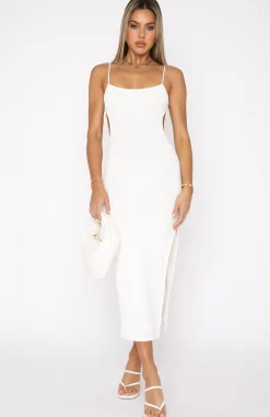 Restocked | White Fox Boutique All Around Her Midi Dress white