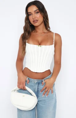 Shirts & Blouses | White Fox Boutique All Falls Down Bustier white
