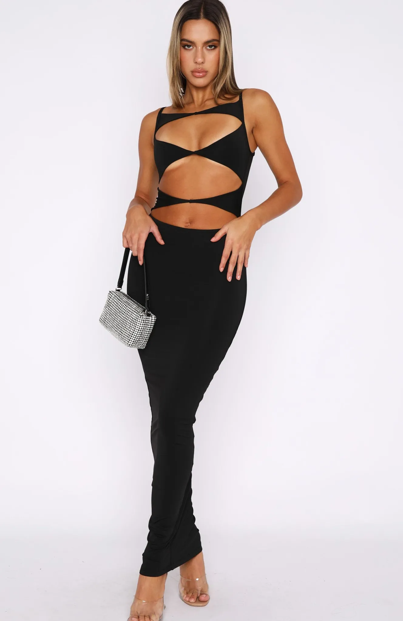 Restocked | White Fox Boutique All I Want Is You Maxi Dress black