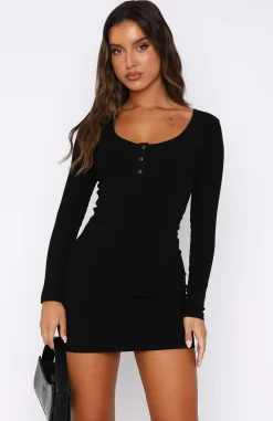 Long Sleeve Dresses | White Fox Boutique All I Wanted Long Sleeve Mini Dress black