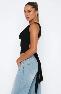 Shirts & Blouses | White Fox Boutique All Me Tie Back Top black
