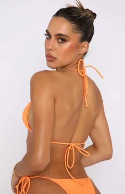 Bikini Tops | White Fox Boutique All Summer Long Bikini Top Shiny Tangelo orange