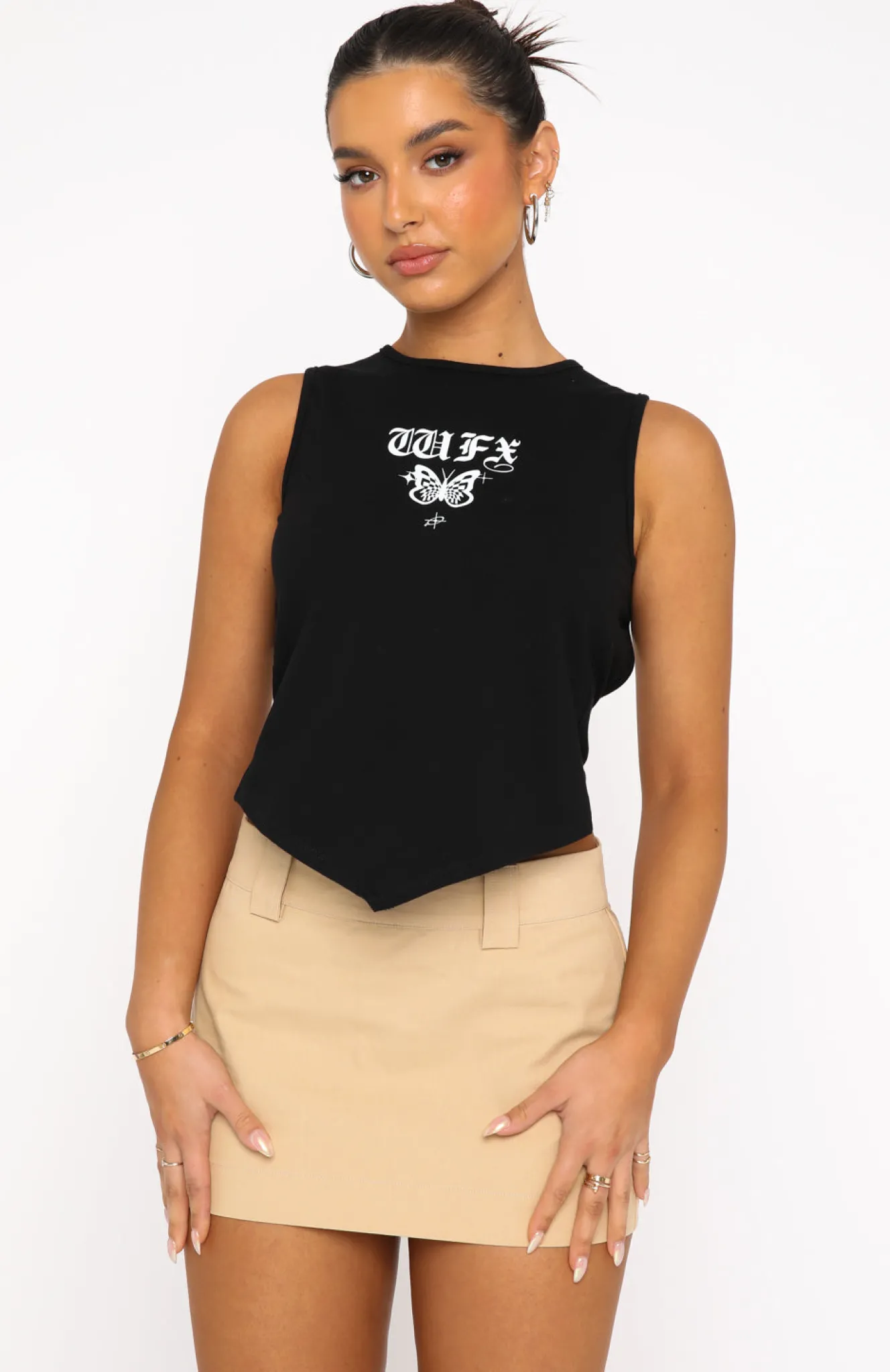 Shirts & Blouses | White Fox Boutique All That Talk Backless Tank black