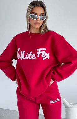 Jackets & Blazers | White Fox Boutique All Time Favourite Oversized Sweater red