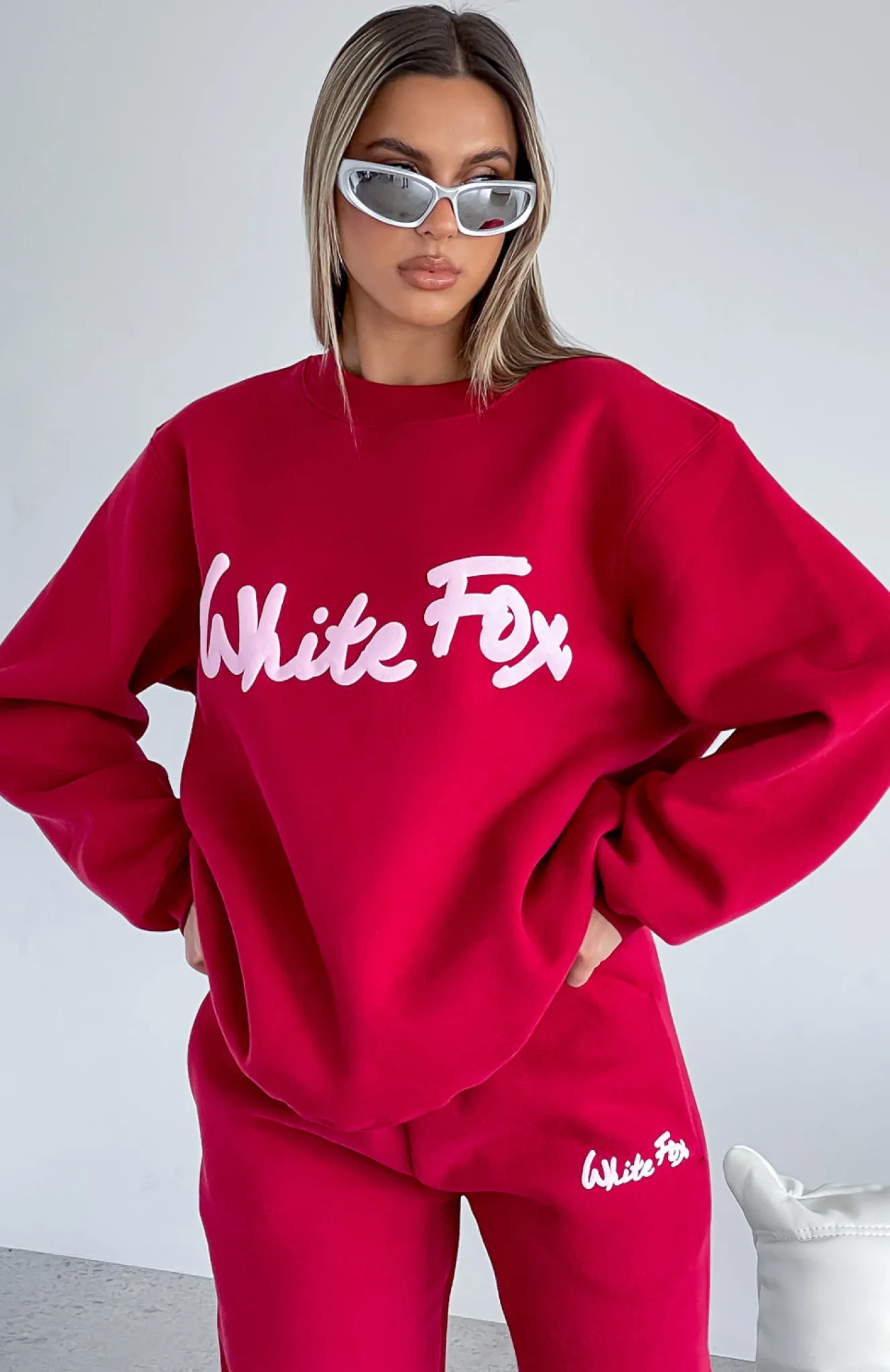 Jackets & Blazers | White Fox Boutique All Time Favourite Oversized Sweater red