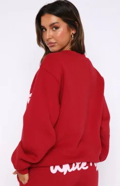 Jackets & Blazers | White Fox Boutique All Time Favourite Oversized Sweater red