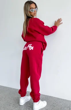 Sweatpants | White Fox Boutique All Time Favourite Sweatpants red