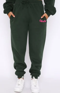 Sweatpants | White Fox Boutique All Time Favourite Sweatpants Dark green