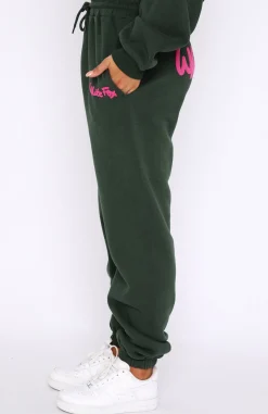 Sweatpants | White Fox Boutique All Time Favourite Sweatpants Dark green