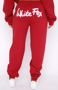 Sweatpants | White Fox Boutique All Time Favourite Sweatpants red