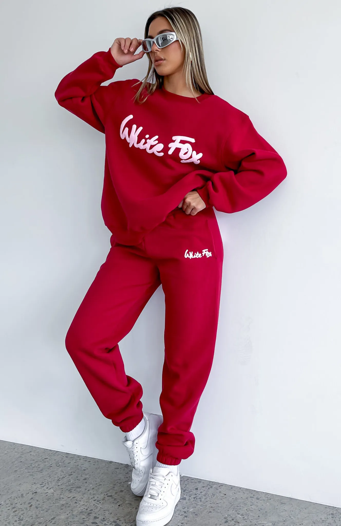 Sweatpants | White Fox Boutique All Time Favourite Sweatpants red