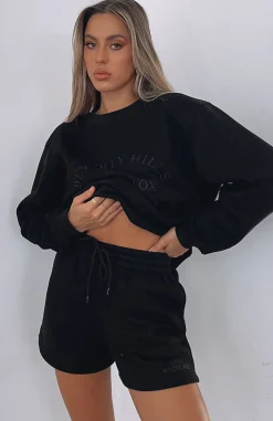 Shorts | White Fox Boutique Along For The Ride Lounge Shorts black