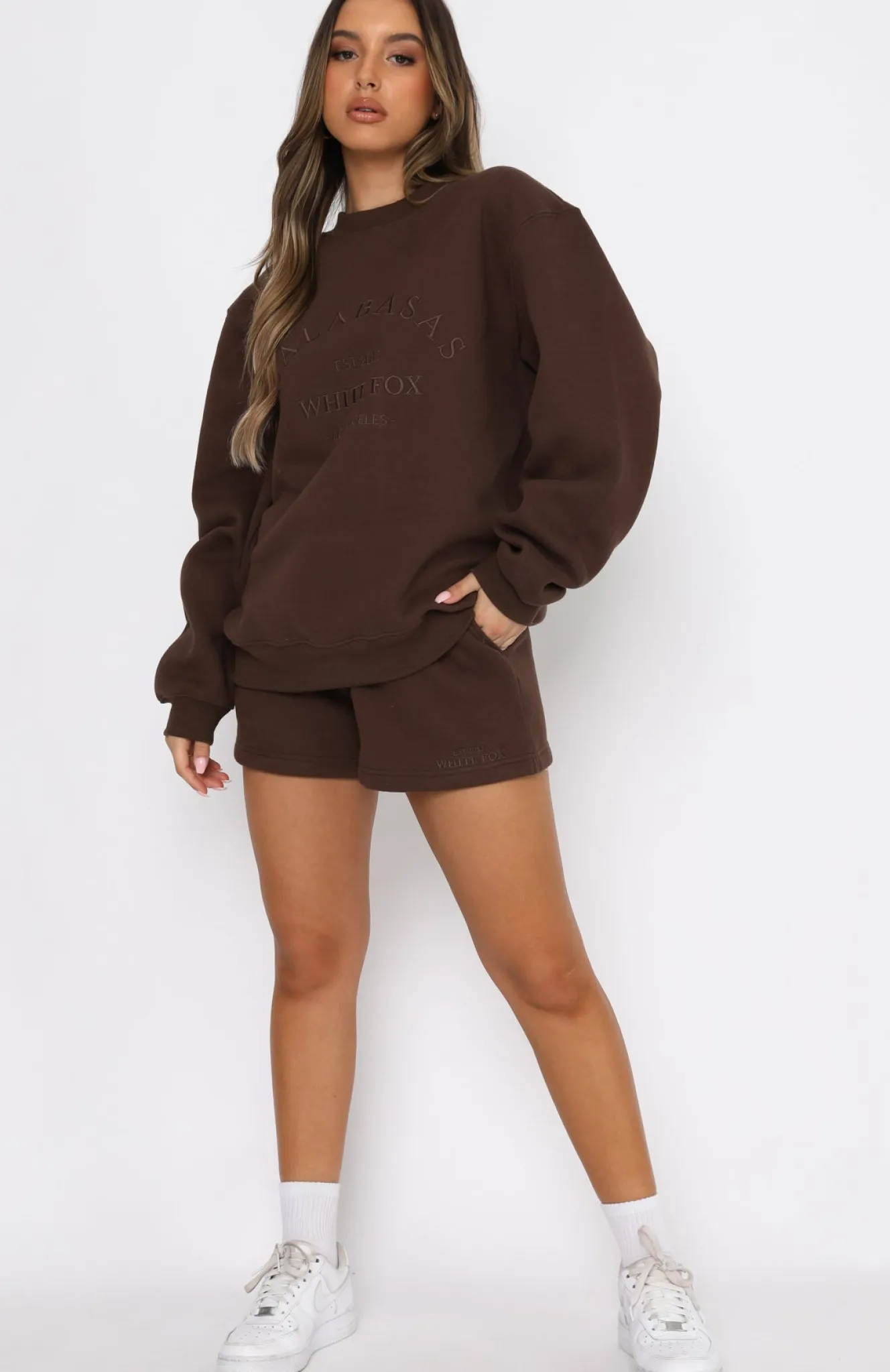 Shorts | White Fox Boutique Along For The Ride Lounge Shorts Chocolate brown