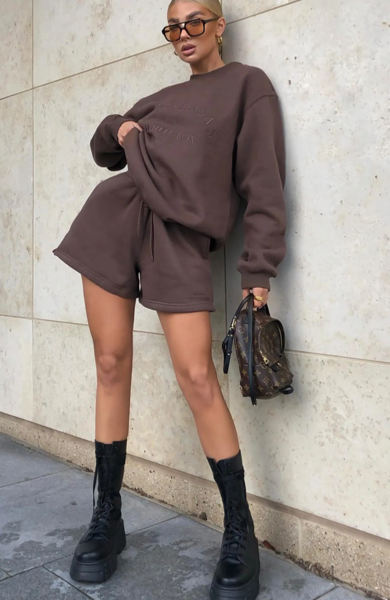 Shorts | White Fox Boutique Along For The Ride Lounge Shorts Chocolate brown