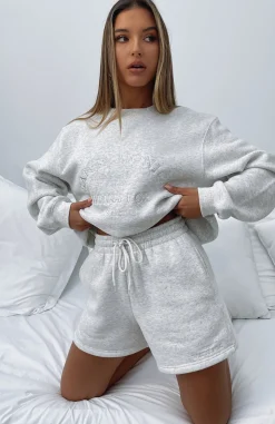 Shorts | White Fox Boutique Along For The Ride Lounge Shorts Marle grey