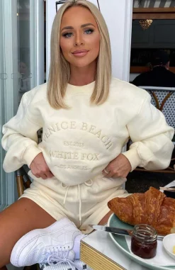 Shorts | White Fox Boutique Along For The Ride Lounge Shorts Butter yellow