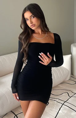 Long Sleeve Dresses | White Fox Boutique Always Be Mine Long Sleeve Mini Dress black