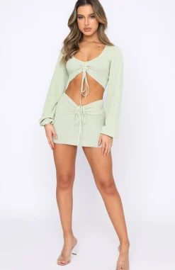 Shirts & Blouses | White Fox Boutique Always Daydreaming Long Sleeve Crop Sage green