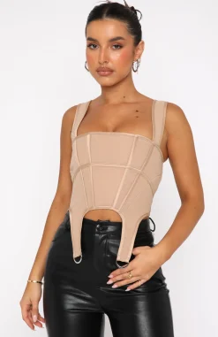 Shirts & Blouses | White Fox Boutique Always Thriving Bustier Stone nude