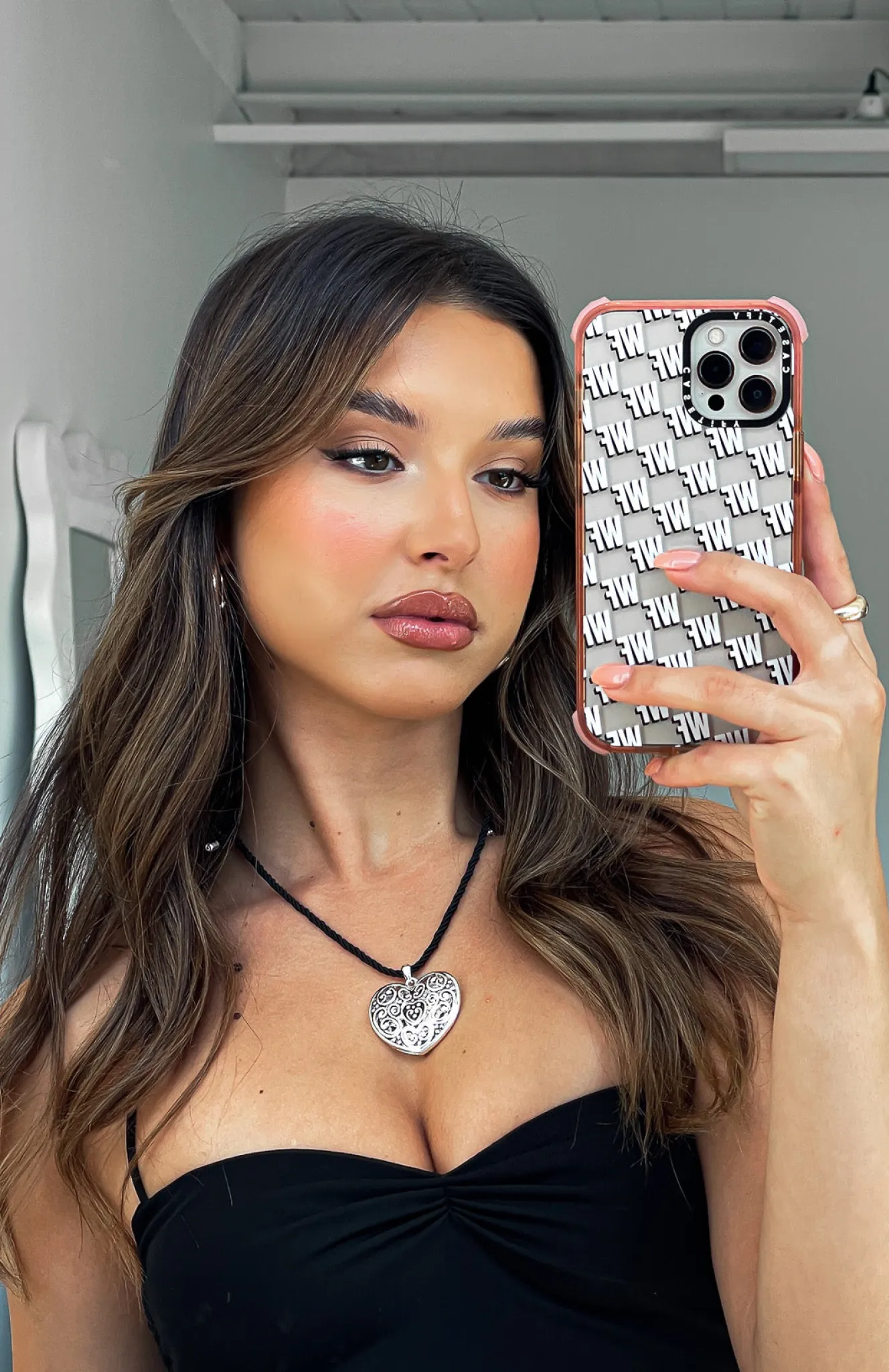 Jewellery | White Fox Boutique Amore Necklace Black/ silver