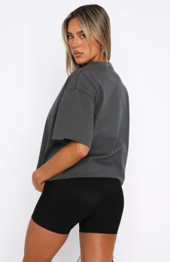 Shirts & Blouses | White Fox Boutique Another Dimension Oversized Tee Charcoal grey