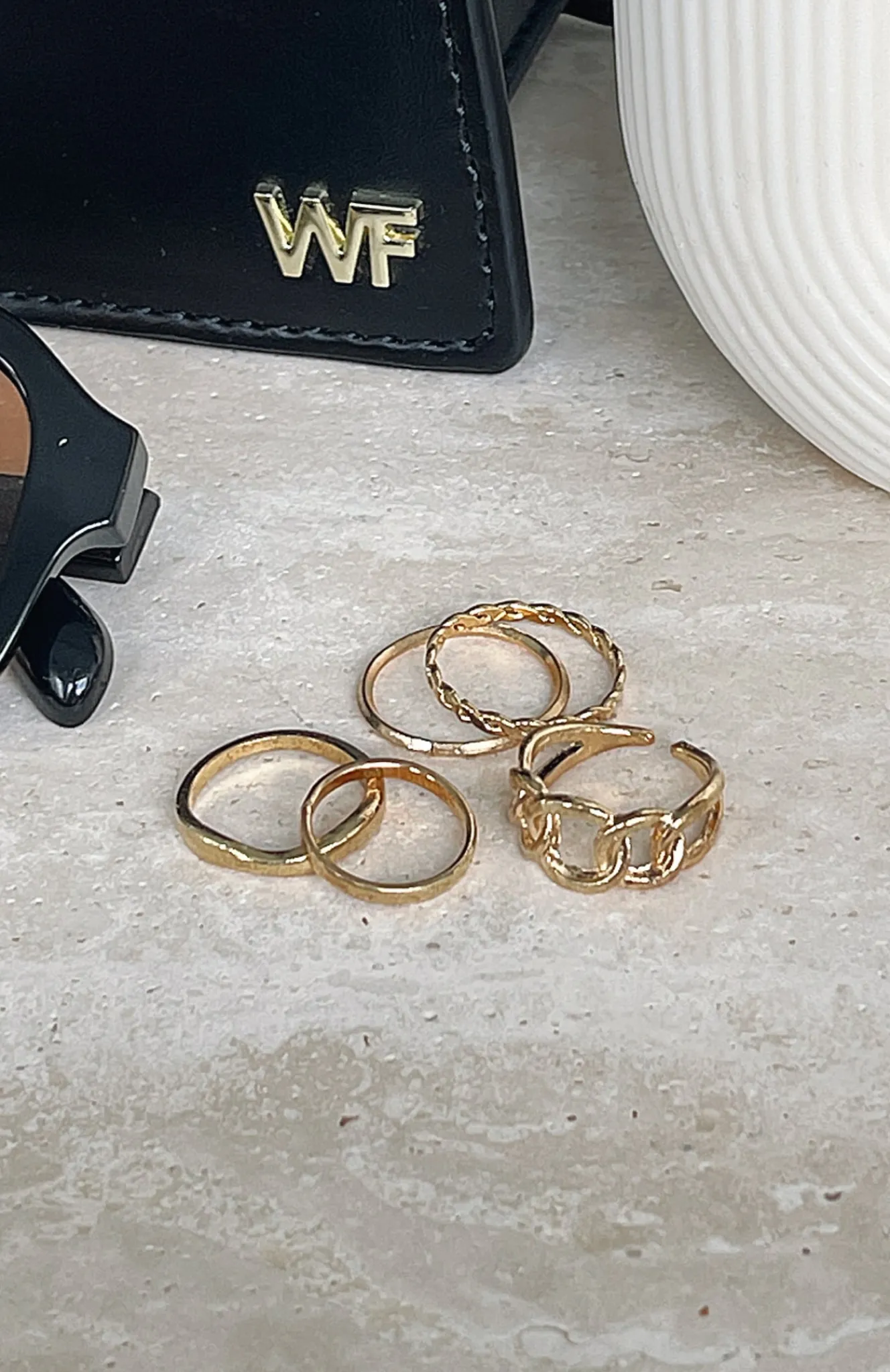 Jewellery | White Fox Boutique Asha Ring Set gold