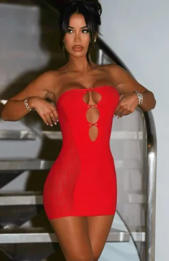 Restocked | White Fox Boutique Attention Seeker Mini Dress red