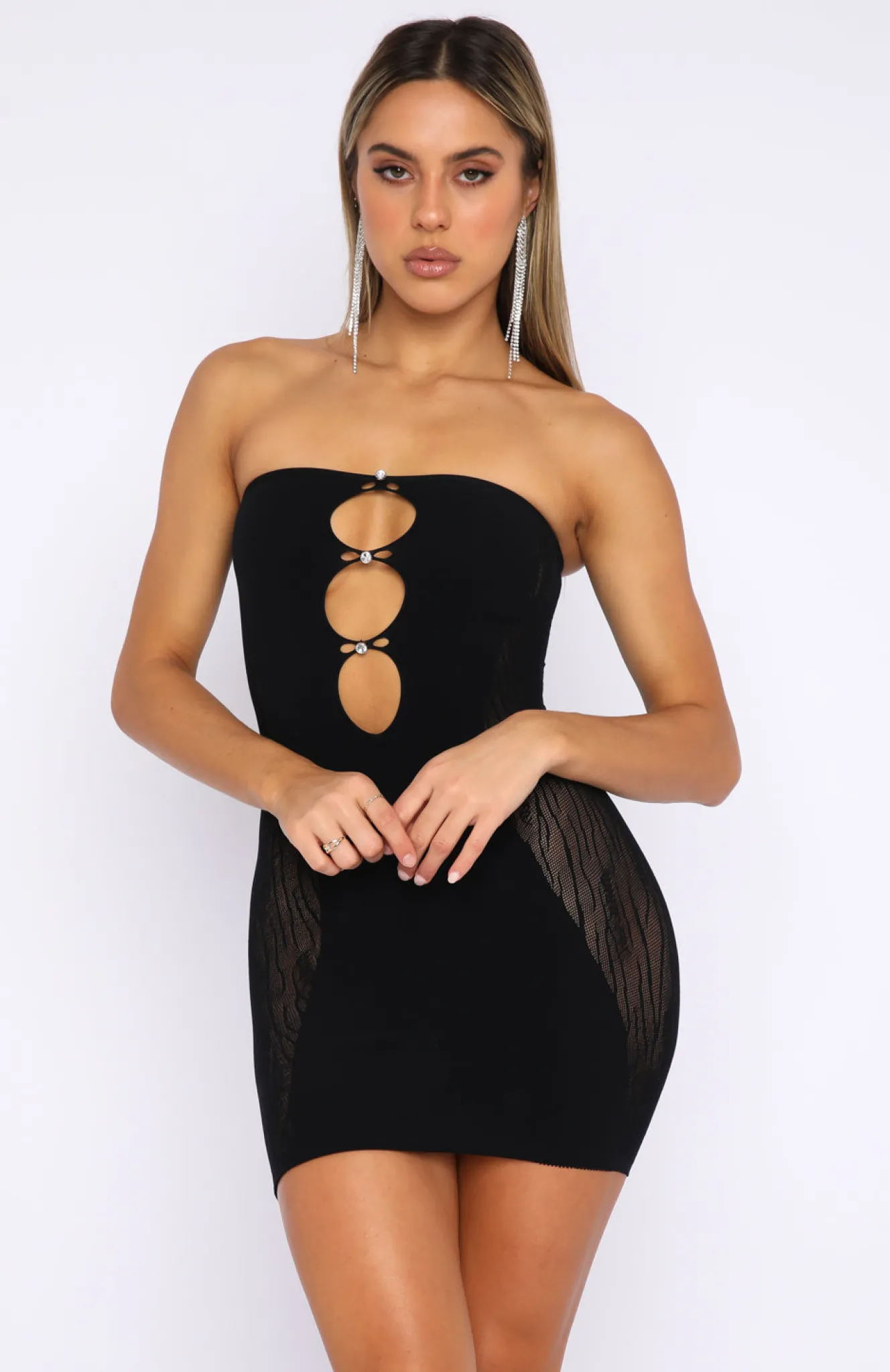 Restocked | White Fox Boutique Attention Seeker Mini Dress black