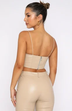 Shirts & Blouses | White Fox Boutique Back Again Bustier Taupe nude