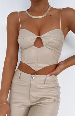 Shirts & Blouses | White Fox Boutique Back Again Bustier Taupe nude