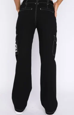 Pants | White Fox Boutique Back On Top Cargo Pants black