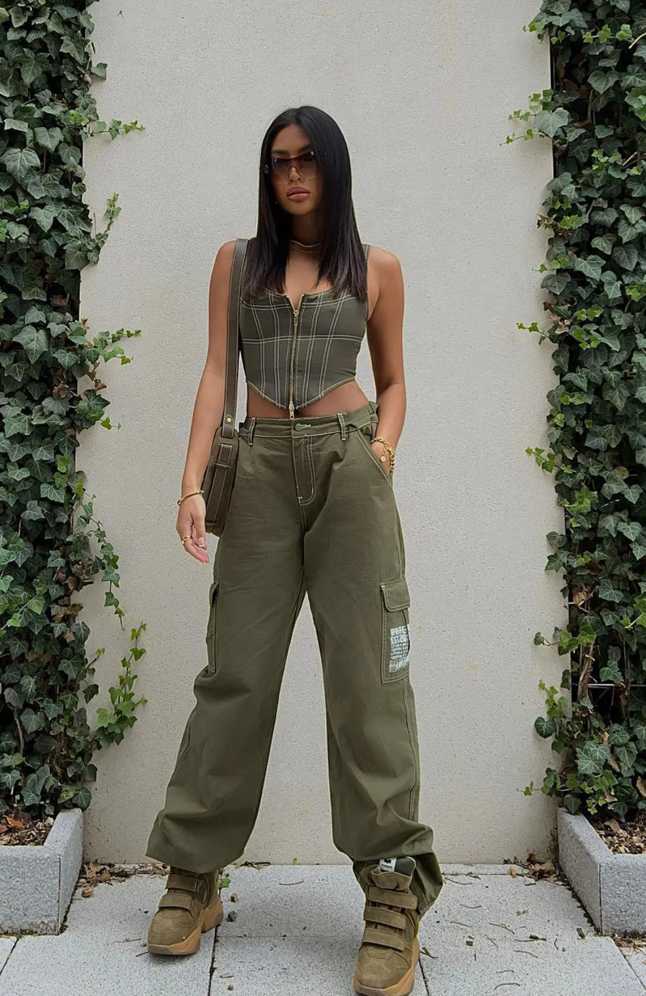 Pants | White Fox Boutique Back On Top Cargo Pants Khaki green