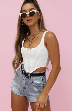 Shirts & Blouses | White Fox Boutique Bad Gal Bustier white