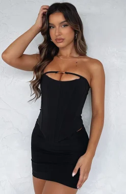 Shirts & Blouses | White Fox Boutique Banking On Me Strapless Bustier black