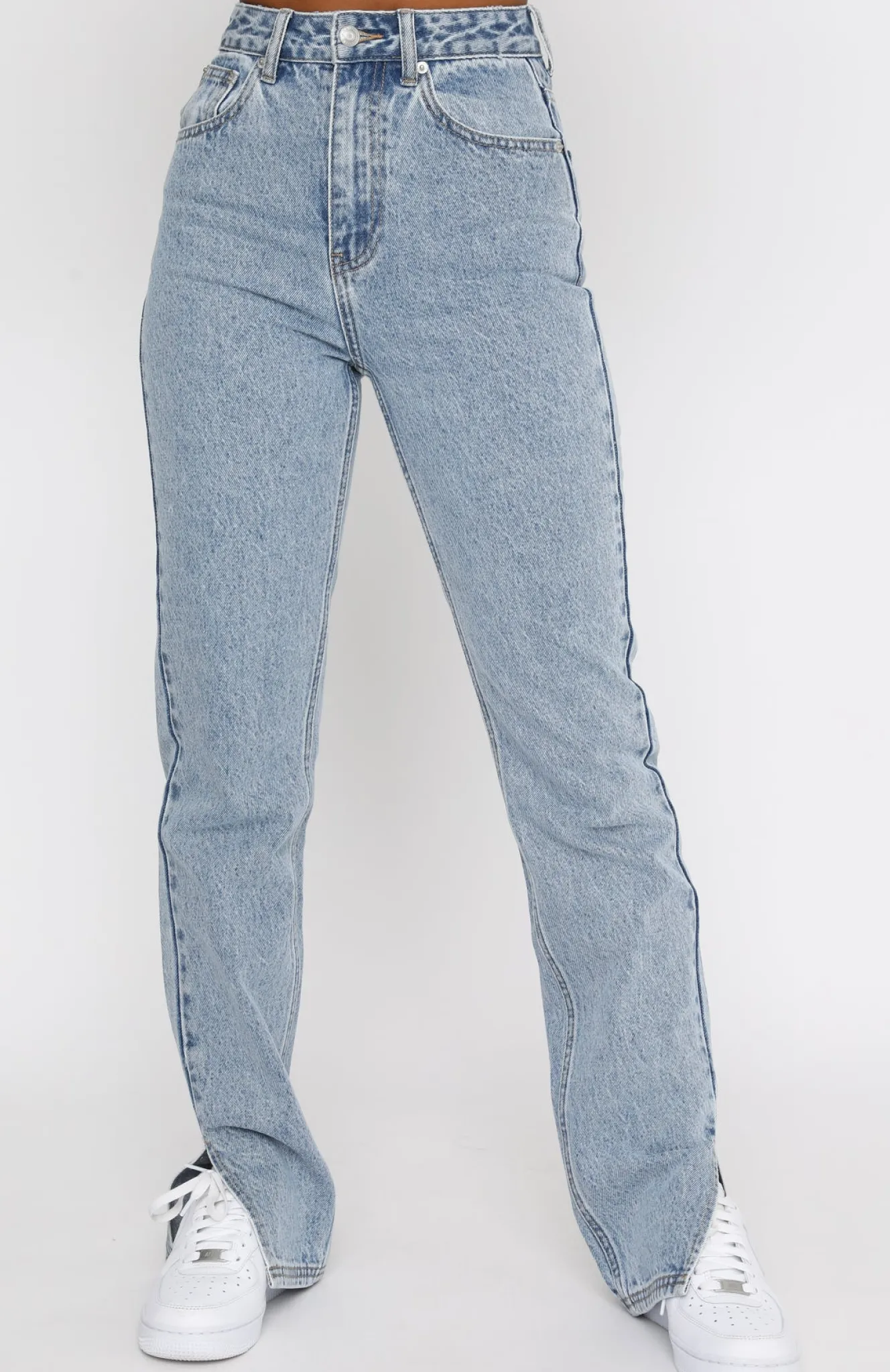 Denim | White Fox Boutique Be Cool Straight Leg Denim Jeans Washed blue