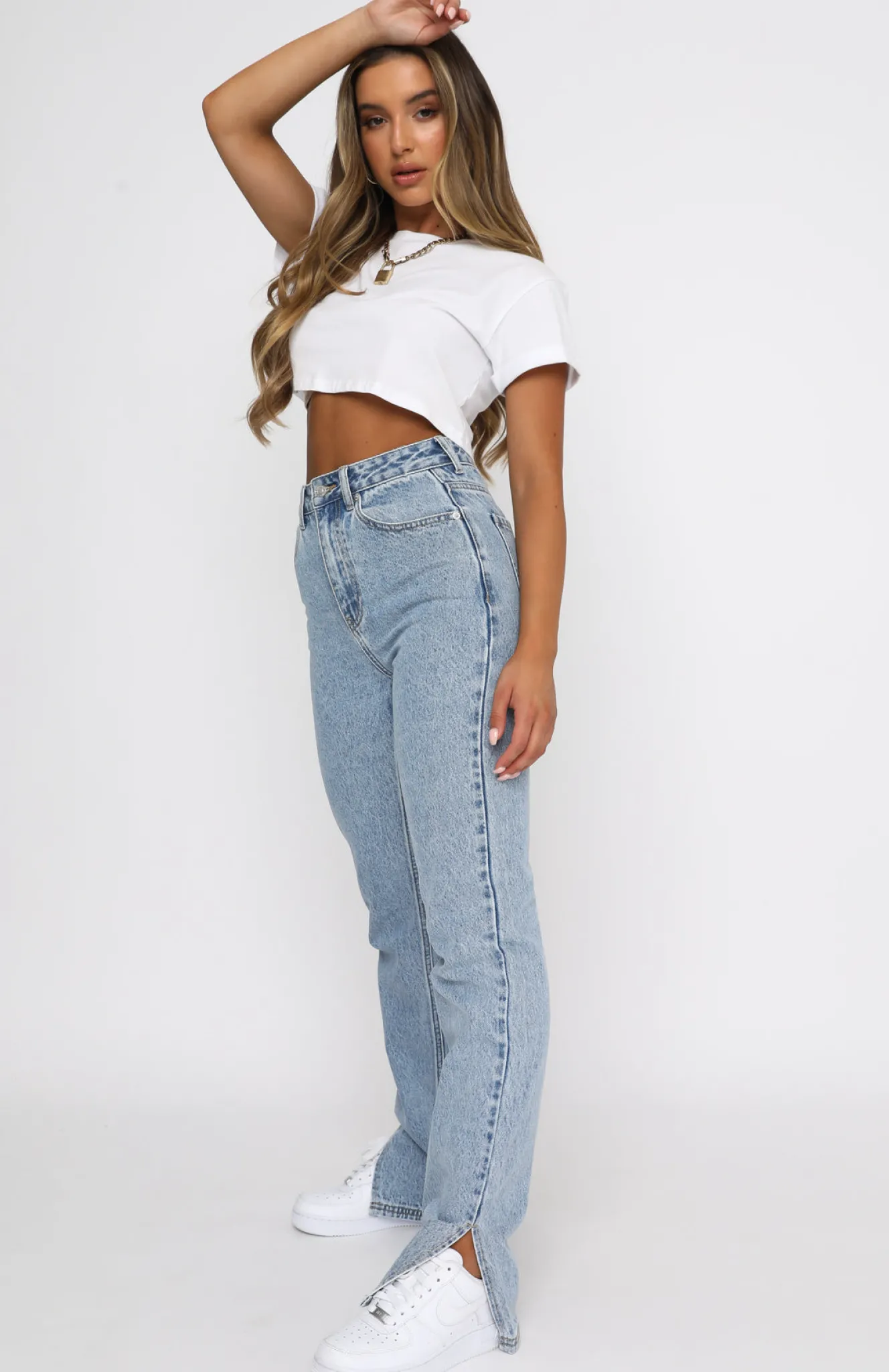 Denim | White Fox Boutique Be Cool Straight Leg Denim Jeans Washed blue
