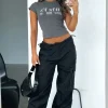 Pants | White Fox Boutique Be The Moment Cargo Parachute Pants black