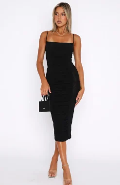Formal Dresses | White Fox Boutique Beautiful Day Mesh Midi Dress black