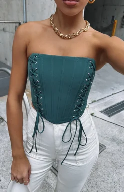 Shirts & Blouses | White Fox Boutique Because I Can Bustier Forest green
