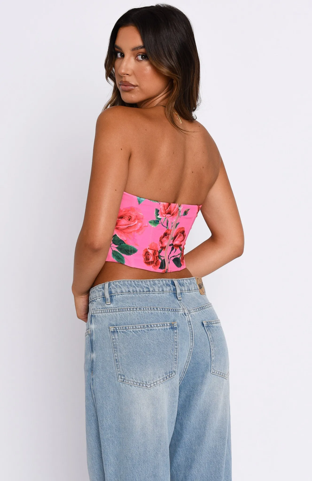 Shirts & Blouses | White Fox Boutique Begin Again Bustier Roses pink